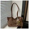Bolso Tote de Cuero con Lunares de Gran Capacidad para Mujer 2026 Nuevo Verano Simple Fresco Gran Capacidad Bolso de Hombro para Viajar