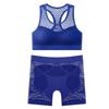 Nueva Llegada Traje Deportivo de Fitness Yoga Calado Tipo Espalda Hermosa Transpirable Absorbe el Sudor Ropa Interior Shorts Planos de Cintura Alta Mujeres