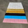 Adesivos de parede tridimensionais de pequeno porte para exportação 35*35 3D anticolisão anti-poluição por óleo vem com espuma adesiva papel de parede à prova d'água