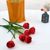 Fabricante de Tulipanes Flor Simulada de Tulipán Multicapa de 3 Cabezas Decoración de Boda Ingeniería de Paisajismo Arreglo Floral