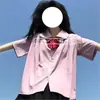 Uniforme Escolar JK para Mujer Traje de Estudiante Camisa de Manga Corta con Cuello de Muñeca Estilo Universitario Departamento Salado Falda Plisada Conjunto de Dos Piezas