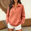 Suéter Pulóver de Punto para Mujer 2026 Nuevo Otoño/Invierno Europeo y Americano, Cuello Polo, Elegante, Sencillo, Moderno, con Bolsillos, Tejido