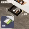 Caixa de armazenamento sob a mesa para dormitório, organizador de mesa invisível para material de escritório e cabos de dados, plástico transparente, armazenamento de estação de trabalho de grande capacidade