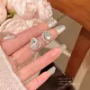 Pendientes de lazo de lujo ligero de nicho con microincrustaciones de circonita para mujer, de moda en Instagram, de alta gama, combinan con todo, pendientes de moda de celebridad de Internet