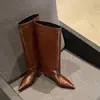 Botas de Montar de Tacón Alto para Mujer 2026 Otoño/Invierno Nueva Llegada Punta Fina Tubo Recto Botas Altas Tallas Grandes Hasta la Rodilla Moda Botas Largas