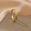 2mm4mm6mm aço inoxidável fosco ouro rosa anel passo anel simples moda europeia e americana anel de aço titânio