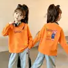 Moda Infantil Nova e Elegante para Meninas, Camiseta de Algodão de Manga Longa para Outono e Primavera de 2026, Roupas de Outono para Crianças de Tamanho Médio e Grande