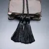 Cortina Vertical de Seda de Hielo de 54 cm con Borla Doble y Cordón de Ajuste Borla de Poliéster