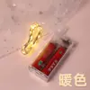 Cadena de luces LED de dos cajas de baterías transfronterizas, lámpara de alambre de cobre luminoso, cadena de luces de bola de onda, decoración especial para vacaciones de Navidad, estrella