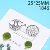 Accesorios de aleación 25mm flor de tulipán de aleación etiqueta redonda de bronce antiguo joyería DIY