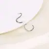 Nuevos Pendientes de Acero Inoxidable con Tornillo de Perla Retorcido de Acrílico para Piercing de Oreja, Anillo para Labio, Anillo para Nariz Europeos y Americanos