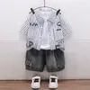 Ropa Infantil para Niños Pequeños y Medianos, Niños y Niñas, Conjuntos de Manga Corta y Shorts para Primavera y Verano, Conjuntos para Bebés de 0 a 5 Años, Procesamiento de Fábrica y Personalización Bajo Demanda