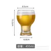 Taza de Cerveza Artesanal Red Neta de Gran Capacidad Taza de Cerveza de Barril Vidrio Comercial y para el Hogar Taza Creativa de Pinta para Bar