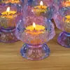 Portavelas de Mantequilla de Colores para Lámparas, Portavelas Alto para Lámparas de Buda, Portavelas de Loto, Portavelas de Vidrio