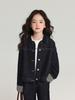 Pudding Haru Conjunto Jeans Retrô Infantil 2025 Outono Novo Conjunto de Duas Peças Jeans e Jaqueta Jeans para Meninas
