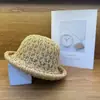 Atacado 25 Novos Chapéus de Palha Trançados Vazados Estilo Japonês para Mulheres, Chapéus de Pescador com Proteção Solar para o Rosto, Chapéus Bucket de Palha Estilo Coreano para Proteger do Sol