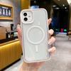 Aplicable a la carcasa del teléfono móvil Apple 15ProMax, carcasa magnética transparente tres en uno para iPhone 11, color macarrón, resistente a caídas de 13 pulgadas.