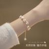 Pulsera de Perlas de Agua Dulce Natural con Garra de Gato, Lujo Ligero, Temperamento, Pulsera de Celebridad de Internet, Diseño de Nicho, Pulsera Femenina