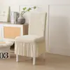 Funda Elástica Jacquard Estilo Europeo para Silla de Comedor, Cubierta Completa de Una Pieza, Funda Elástica para Silla de Hotel y Banquete con Borde de Falda Universal