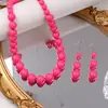 Pendientes Exagerados Europeos y Americanos, Colgantes de Cuentas Redondas Grandes y Pequeñas de Colores Caramelo de Gama Alta, Conjuntos de Accesorios Decorativos de Diseño Retro Simple para Mujeres