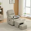 Sofá de Beleza para Unhas e Cílios, Spa para Pés, Reclinável Multifuncional com Elevação para Pés, Cadeira Sofá Spa para Pés, Massagem Elétrica nos Pés