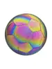 No. 5 Balones de Fútbol Reflectantes Luminosos Antiexplosión Engrosados Balón de Fútbol Arcoíris Cosido a Máquina de PU para Niños y Adultos Entrenamiento y Competición