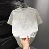 2025 Nova Gola Redonda Tie-Dye Manga Curta Moda Masculina Versátil Casual Camiseta Estilo Casal Tendência Meia Manga