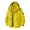 Chaqueta Exterior 3 en 1 con Forro Desmontable, Cortavientos, Impermeable, Cálida, Ropa de Montañismo, Otoño/Invierno, Viajes, Ropa Exterior para Acampar