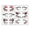 Maquillaje de Ojos para Halloween Tatuajes Temporales Impermeables Pegatinas Calabaza y Otros Temáticos Rojos y Negros Zona de los Ojos Horror Dulce Fresco Maquillaje Impermeable Llamativo