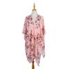 Venda Quente Transfronteiriça Primavera e Verão Estilo Europeu e Americano Curto Chiffon Praia Blusa Proteção Solar e Guarda-sol Kimono Cardigan