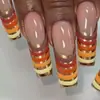 Nova Coleção de Arte de Unhas para Comércio Exterior Estilo Garota Popular Europeia e Americana Design Tridimensional Embossado Unhas Quadradas Longas Usáveis Atacado
