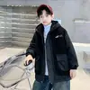 Chaqueta Suéter de Lana Gruesa para Niños Otoño e Invierno 2025 Nuevo Cachemir para Niños Medianos y Grandes Las Sudaderas Acolchadas para Niños Son Modernas y Geniales