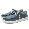 2025 Venta al por mayor Primavera Nueva Zapatos para hombre Casual Transpirables de Tela Ligeros de PU Lona Zapatos Slip-on