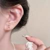 Pendientes de perro soplado, sencillos, de plata 925 para mujer, pequeños, elegantes, de estilo frío, dulces, frescos, estilo japonés-coreano, con nicho, pendientes de moda.