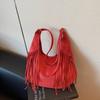 Bolso de Borla Estilo Bohemio de Nicho Transfronterizo para Mujer 2025 Nueva Moda Casual Bolso Dumpling Bolso de Hombro Único Cruzado