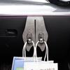 Gancho trasero para asiento de coche, gancho multifuncional oculto de metal y cuero para asiento trasero de coche, gancho pequeño