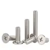 Tornillos de Cabeza Plana de Acero Inoxidable 304 en Diversas Especificaciones, Resistentes a la Corrosión y al Óxido, para Conexiones de Maquinaria y Equipos, Venta Directa de Fábrica