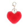 Moda Amor Coração Forma 8 cm Chaveiro de Pelúcia Pêssego Coração Pingente de Carro Casal Criativo Chave Acessórios de Vestuário