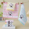 Toalla Pequeña Cuadrada de Algodón Puro con Bordado de Dibujos Animados, Toalla Cuadrada de Gasa para Bebés de Guardería, Suave y Absorbente para Lavar la Cara y las Manos