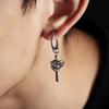 Aretes de Cruz Envolventes para Hombre, Aretes de Acero de Titanio, Aretes para Mujer, Accesorios de Clip para Oreja de Diseño Nicho, Tendencias de Joyería de Alta Gama