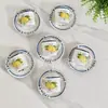 Estilo Europeo Hueso de China 12 Piezas Espresso Seis Tazas Seis Platillos Serie Limón Weijia Hogar Té de la Tarde Regalo de Oficina