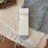 Meias Peiqiao Outono Inverno Retro Florais Meia-panturrilha Atacado de Meias Zhuji Algodão Puro Menina Delicada Jacquard de Bolinhas Meias Amontoadas Soltas
