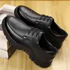 Zapatos Nuevos de Piel, Zapatos de Vestir Formales para Hombre, Zapatos Casuales de Moda Estilo Británico, Zapatos con Cordones para Personas de Mediana Edad y Mayores, Zapatos de Padre de Suela Suave
