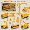 Simulación de Retracción Escena de Vehículo de Ingeniería Urbana Set de Excavadora Caja de Regalo Regalo para Niño Juguete Regalo Institucional Al Por Mayor