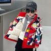 Jaqueta de Penas Ultraman Boys 2025 Nova Roupa de Inverno Infantil Jaqueta de Penas de Pato Branco Acolchoada Quente Roupas de Algodão para Bebê