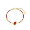 Fan Jia com selo de aço LOGO pulseira de flores de glicínias amor à primeira vista cintura pequena amor simples coelho rico Coração guardião