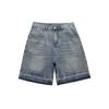 Beijie marca de moda americana masculina 2025 verão novo jeans destroyed de barra desfiada shorts macacão casual masculino