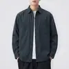 Nueva camisa de trabajo retro americana lavada 2026, chaqueta casual suelta y versátil para hombre, manga larga, corte holgado