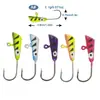 Lihao Gancho con Cabeza de Plomo para Pesca en Hielo Señuelo de Pesca de Invierno Cebo de Pesca Gancho de Pesca Mini Luminoso Juego de Señuelos de Pesca en Hielo Transfronterizo Venta al por Mayor