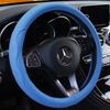 Funda de cuero para volante de coche, universal, de fibra dinámica, con relieve, para las cuatro estaciones, venta directa de fábrica